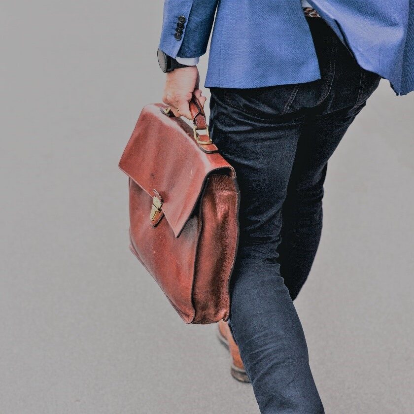 Walking with bag